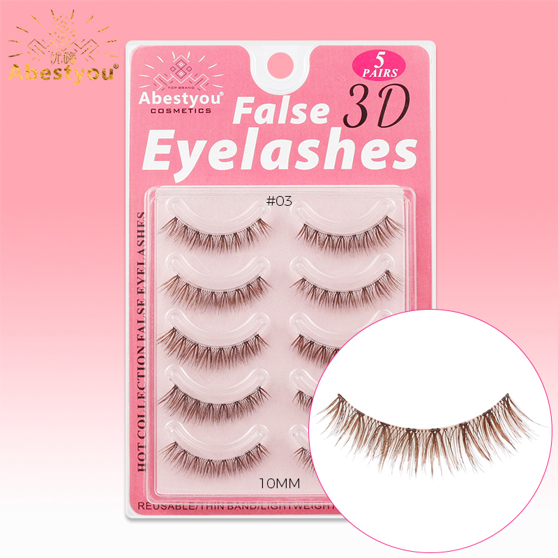 Eyelash Extension Japan - Abestyou 5 paar Korte Lichtere 7-10mm