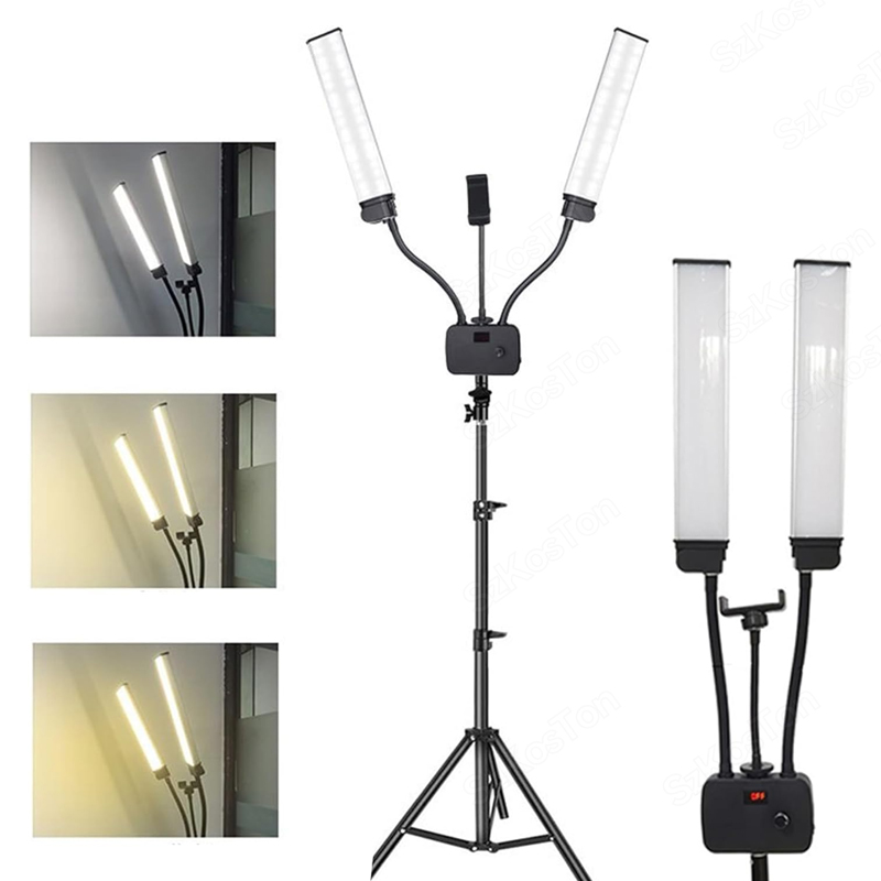 Eyelash Extension Videos - 45W flexibele dubbele armen LED-invullicht Schoonheid