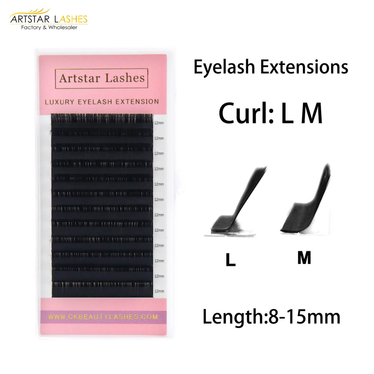 Eyelash Extension For Asian Eyes - ARTSTAR 12 Rijen Nertsen Valse Wimpers